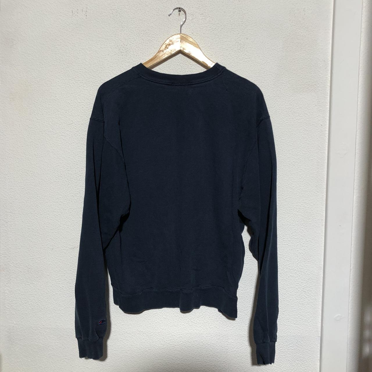 Vintage Dark Navy Champion Blank Sweatshirt - Large