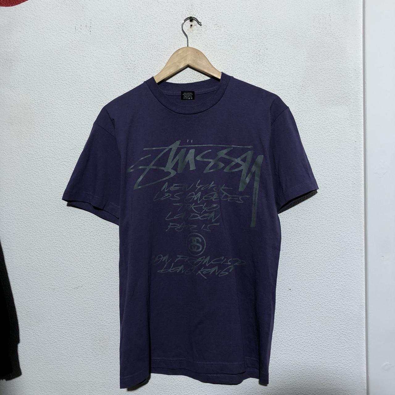 Vintage Purple Stussy T Shirt - Medium