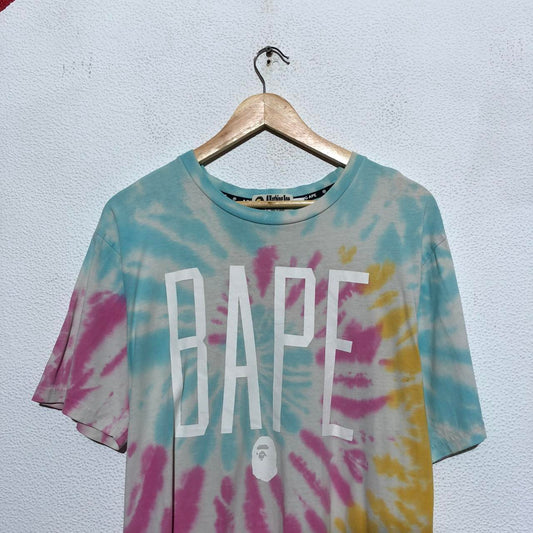 Vintage Tie Dye A Bathing Ape BAPE T Shirt - Large