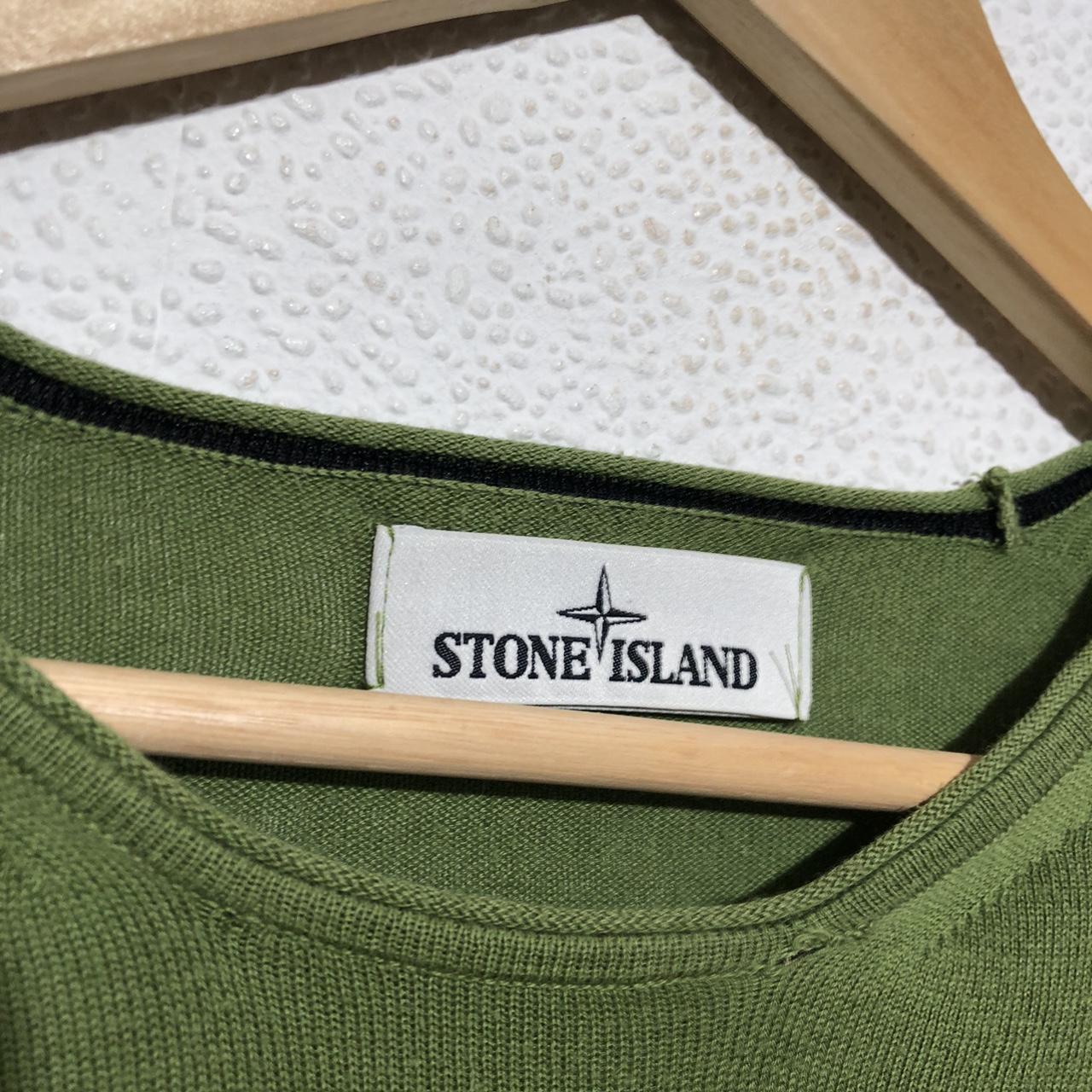 Vintage Green Stone Island Jumper Thin Knit - XL