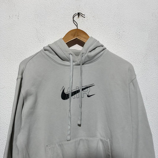 White Nike Hoodie Sweatshirt Spellout Graphic Print - Small