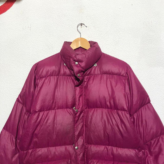 Vintage 80s Pink The North Face Nupste Puffer Jacket Brown Label - XS