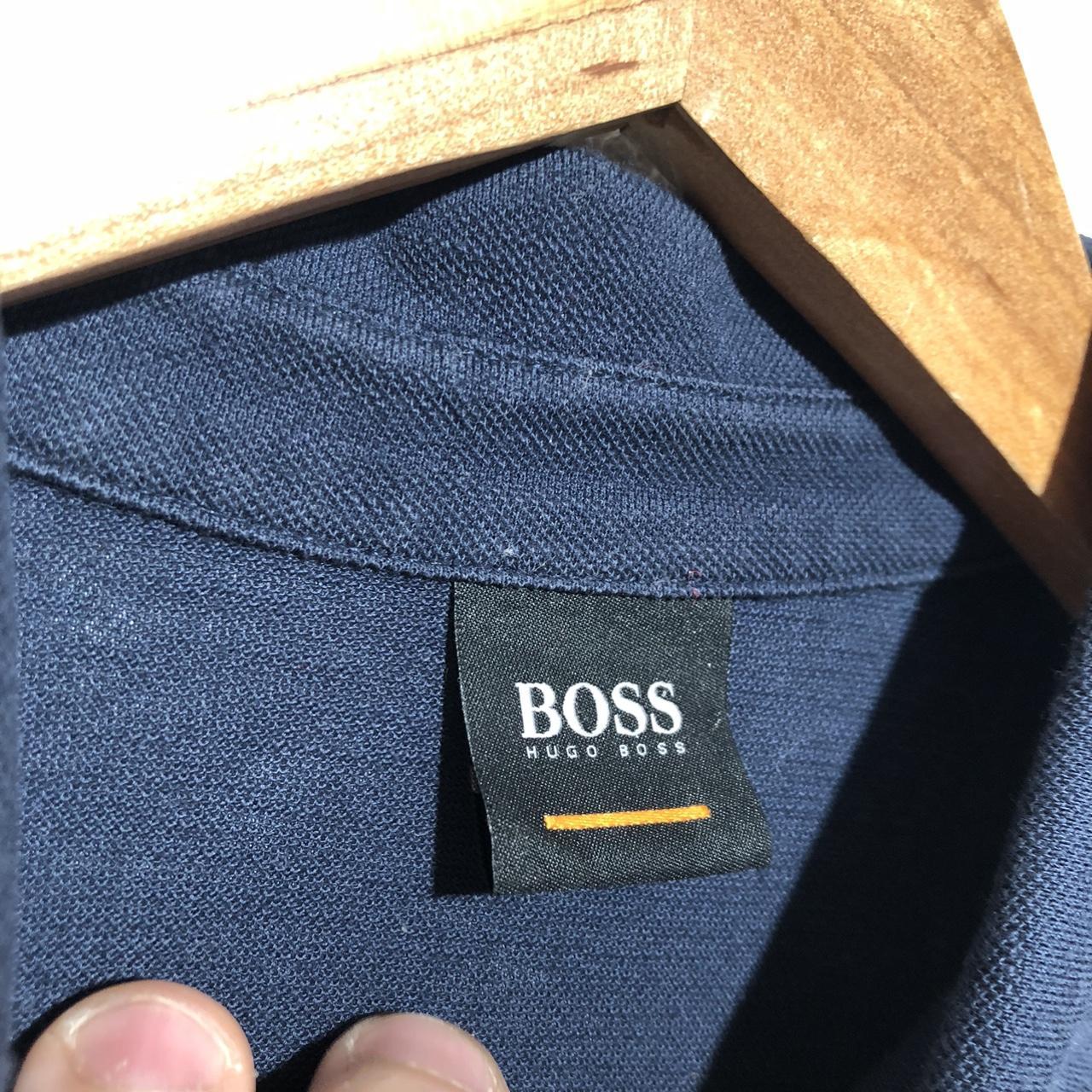 Vintage Navy Hugo Boss Polo Shirt - Medium