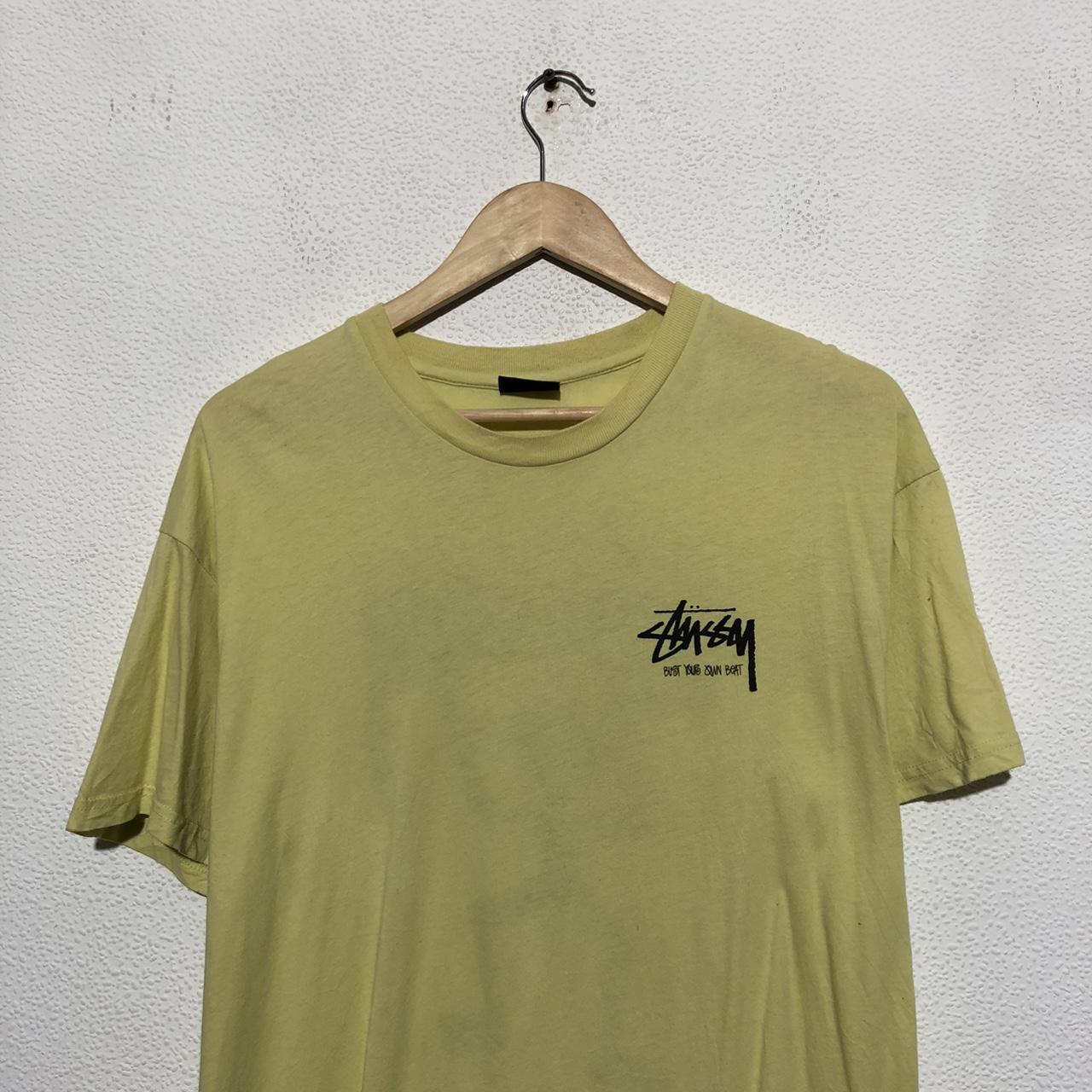 Vintage Yellow Stussy T shirt - Large