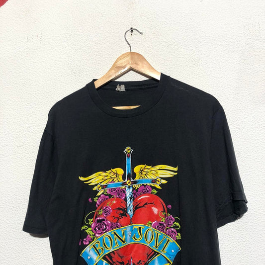 Vintage 1989 Black Bon Jovi World Tour - XL