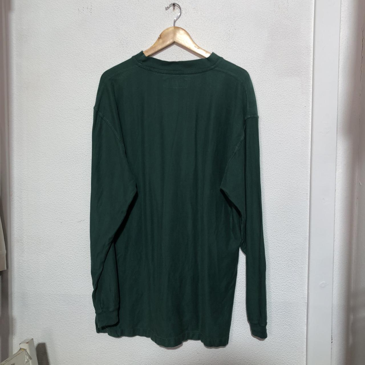 Vintage 90s Green Long Sleeve T Shirt Heavyweight - Large