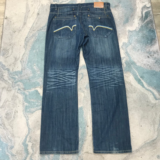 Vintage 00s Y2K Blue Ultra Magnetic Jeans Straight Leg - 36W 32L