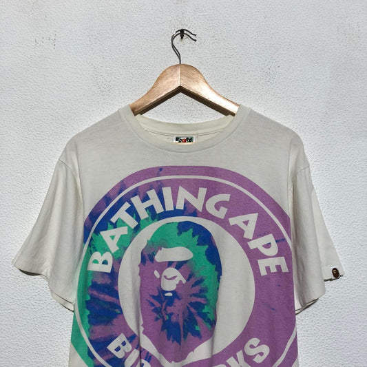 Vintage White A Bathing Ape BAPE T Shirt - Medium