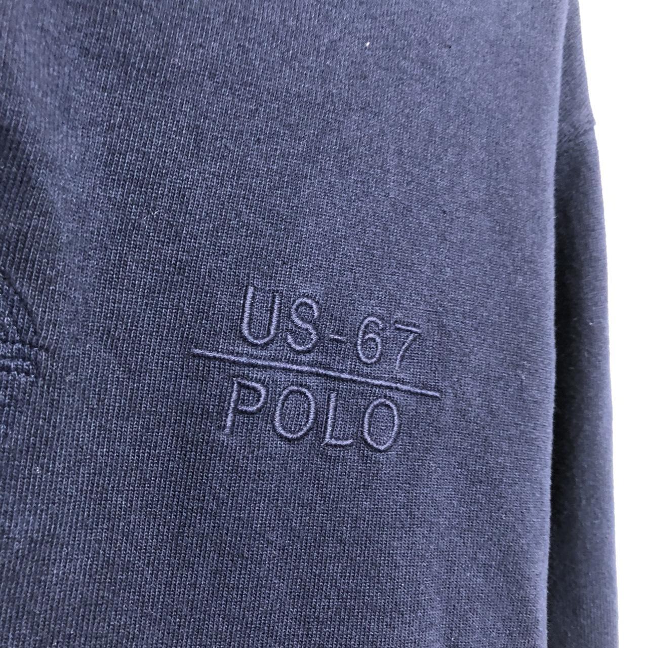 Vintage 90s Navy Polo Ralph Lauren Rugby Shirt - Medium