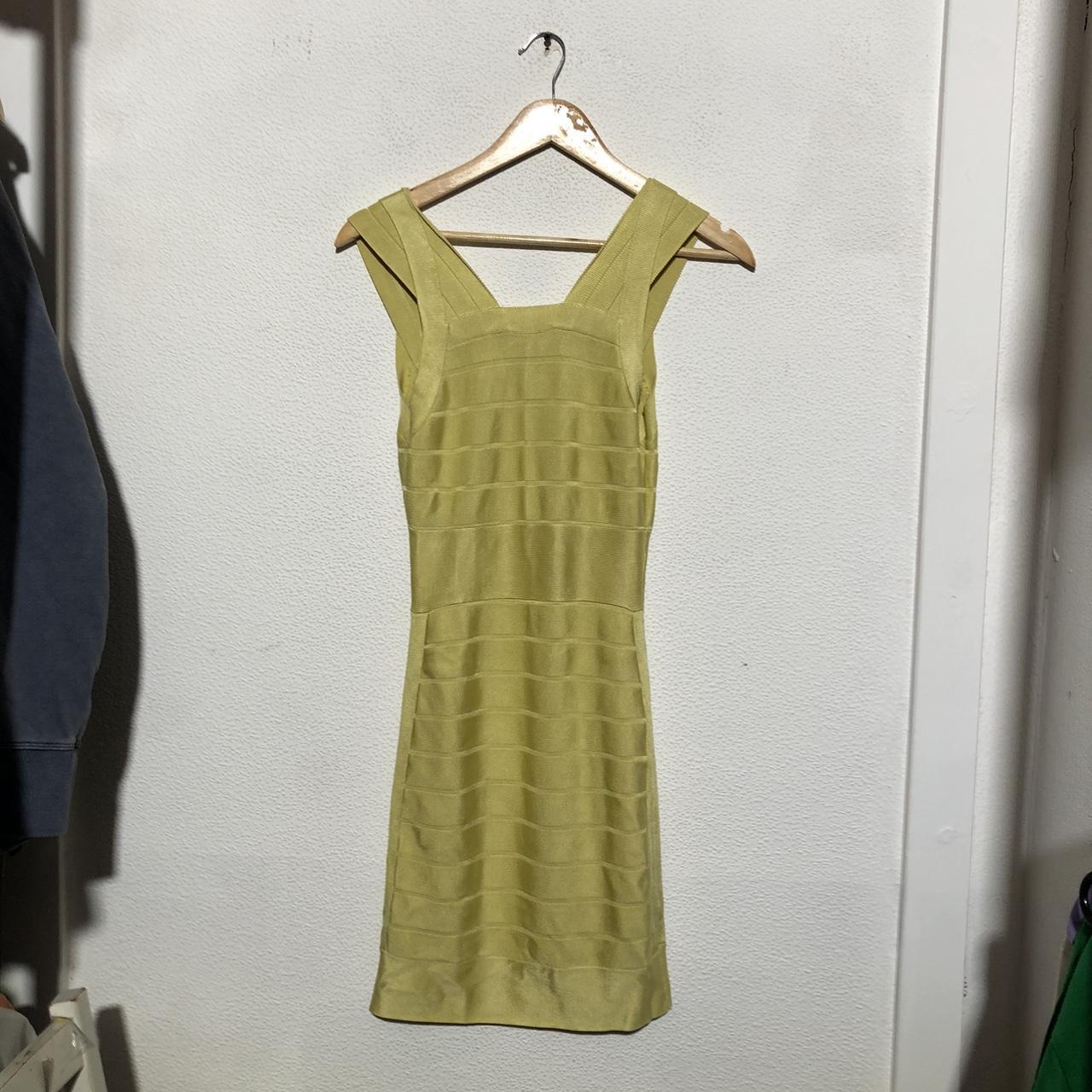 Yellow French Connection Pencil Dress - UK8