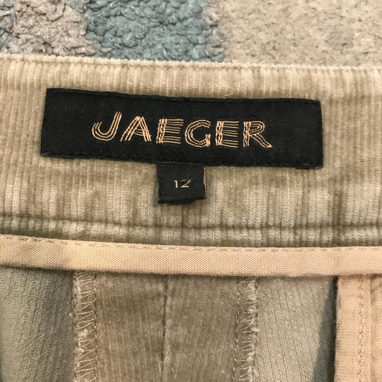 Beige Jaeger Corduroy Trousers - Size 12