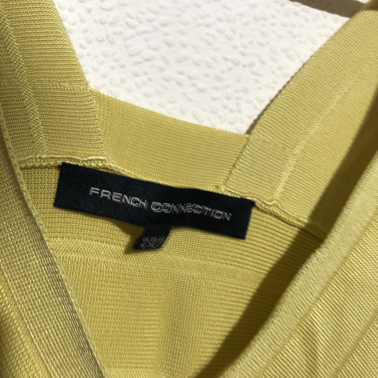 Yellow French Connection Pencil Dress - UK8