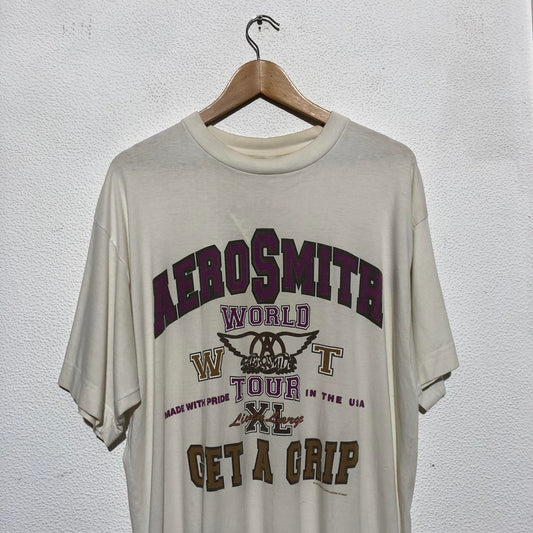 Vintage White Aerosmith Band T Shirt 1997 Get a Grip - XL