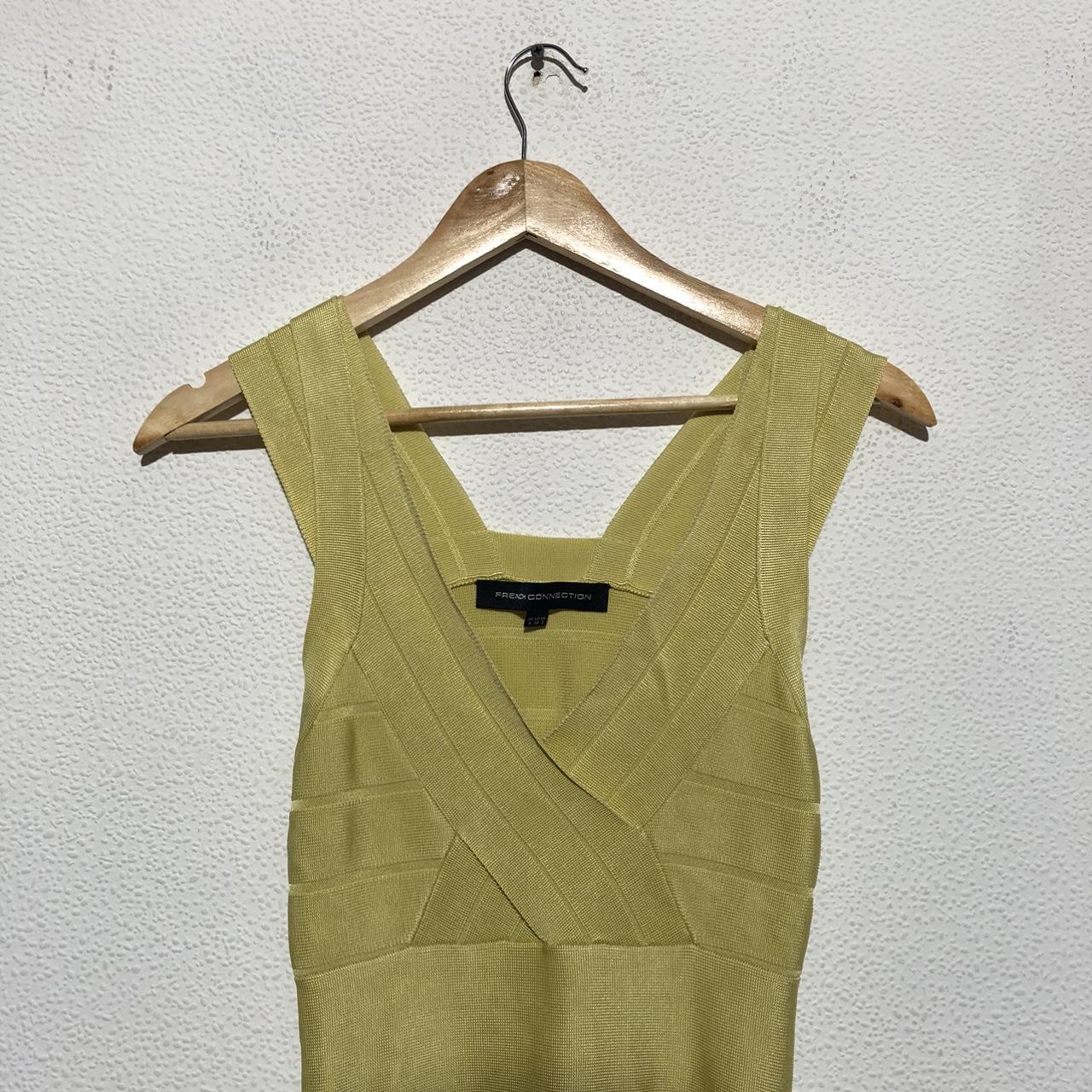 Yellow French Connection Pencil Dress - UK8