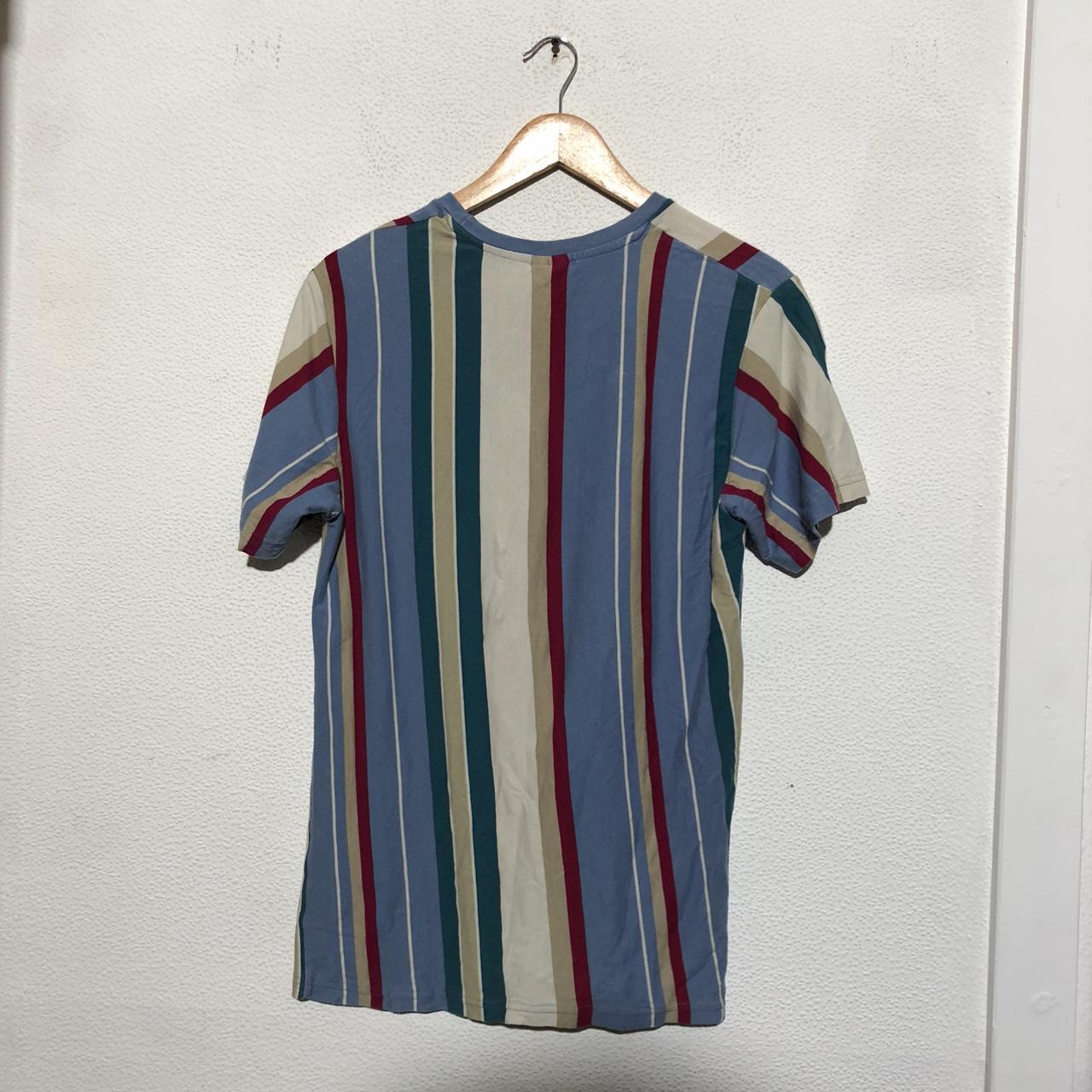 Multicolored Striped Stussy T Shirt - Small