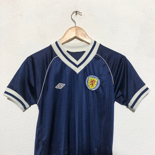 Original 1982 Scotland Vintage Shirt Umbro Alan Hansen Player Worn - Small