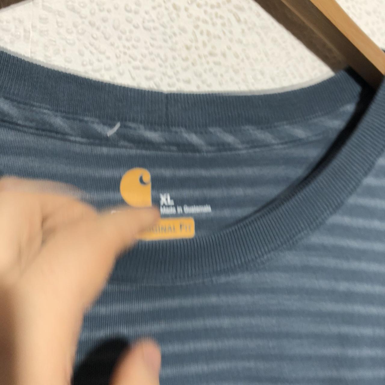 Blue Striped Carhartt T Shirt - XL