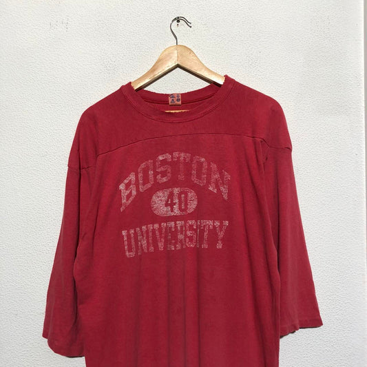 Vintage 80s Champion Boston University Varsity T Shirt - XL