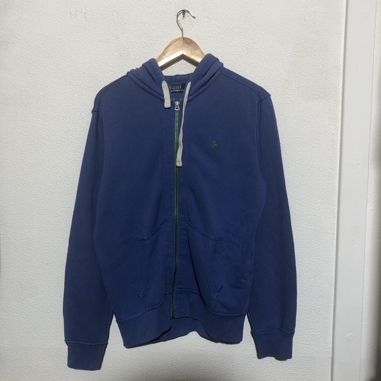 Blue Polo Ralph Lauren Hoodie Full Zip - Small