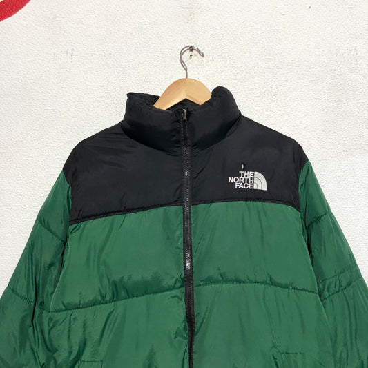 Green The North Face Nupste Puffer Jacket 700 Down Coat - Medium