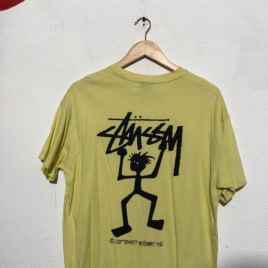 Vintage Yellow Stussy T shirt - Large