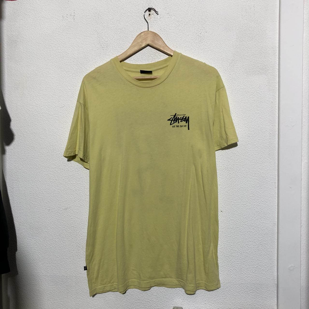 Vintage Yellow Stussy T shirt - Large