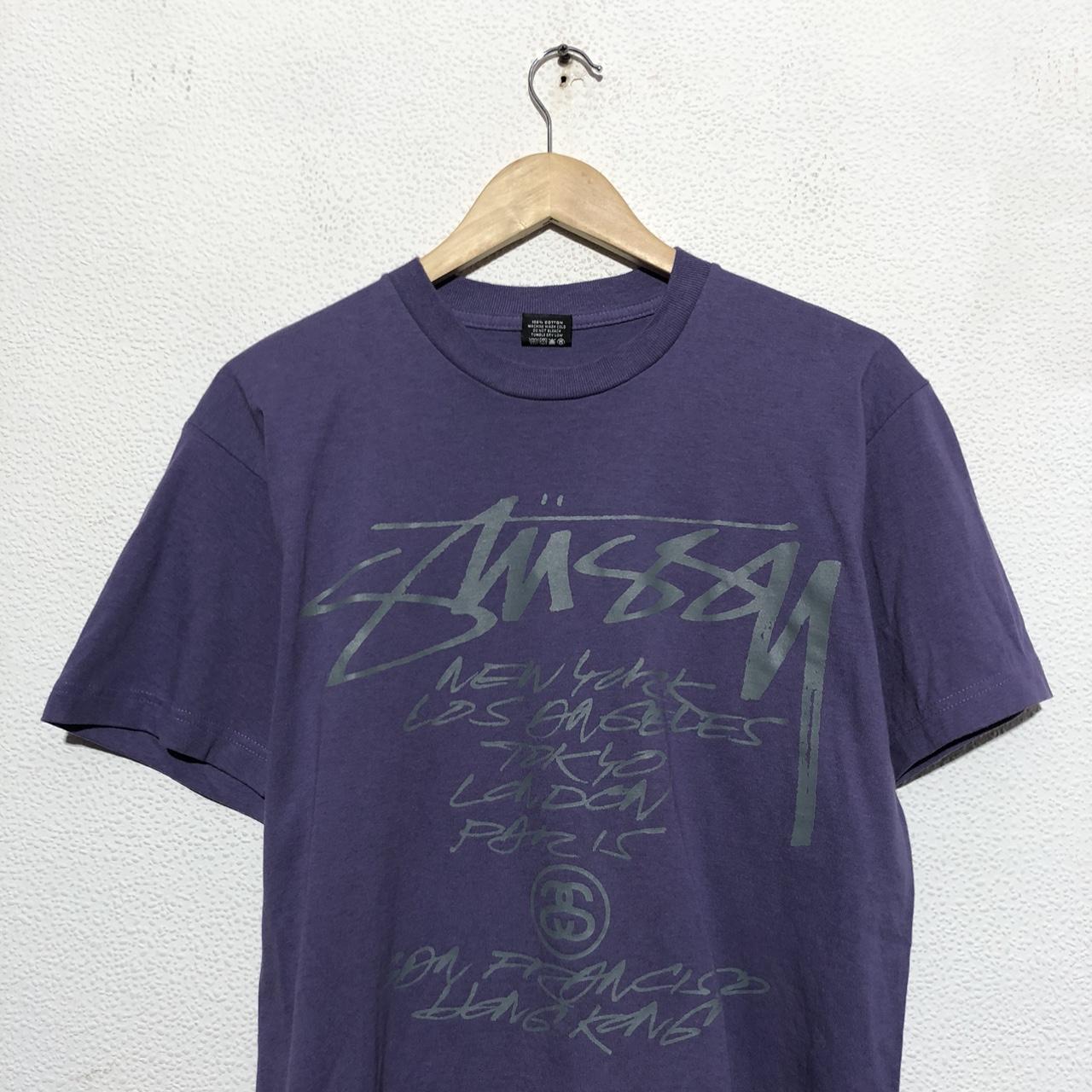 Vintage Purple Stussy T Shirt - Medium