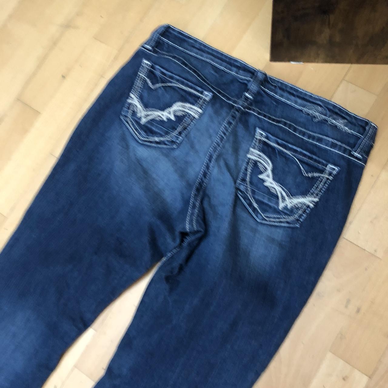 Vintage Y2K 00s Embroidered Jeans Mid High Rise Big Star - 34W CL