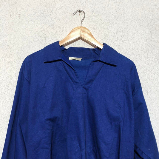 Vintage Deadstock 90s Blue Drill Top Sweatshirt - Large