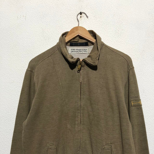 Vintage 00s Brown Stone Island Sweatshirt Full Zip - XL