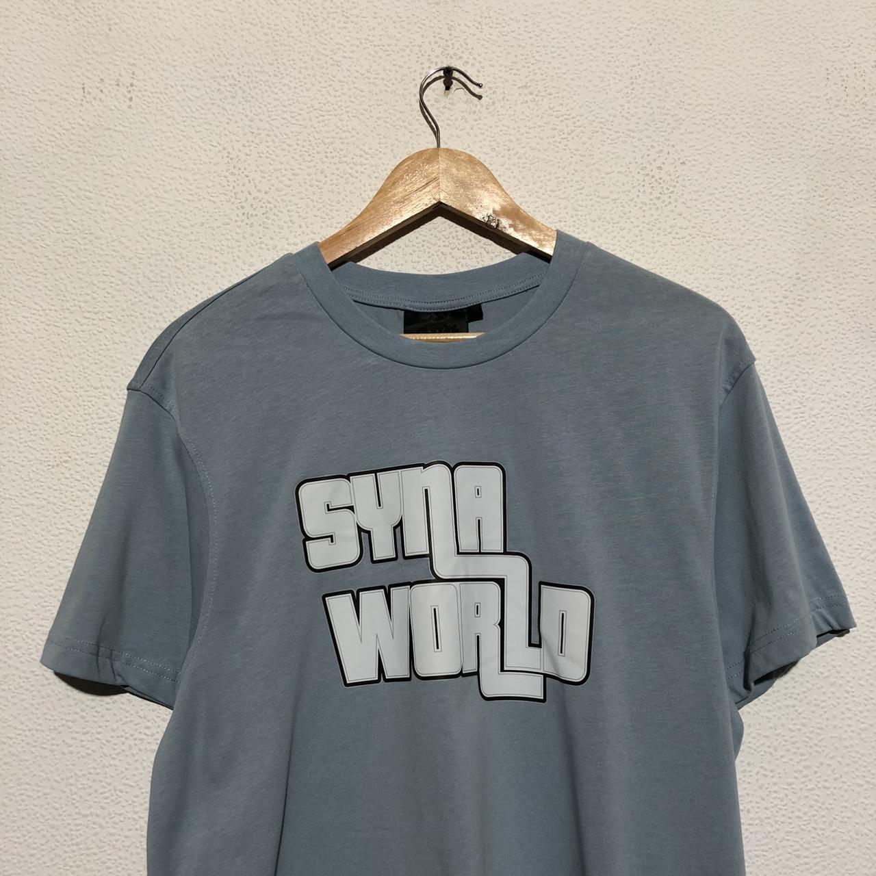 Blue Syna World T Shirt Spellout - Large