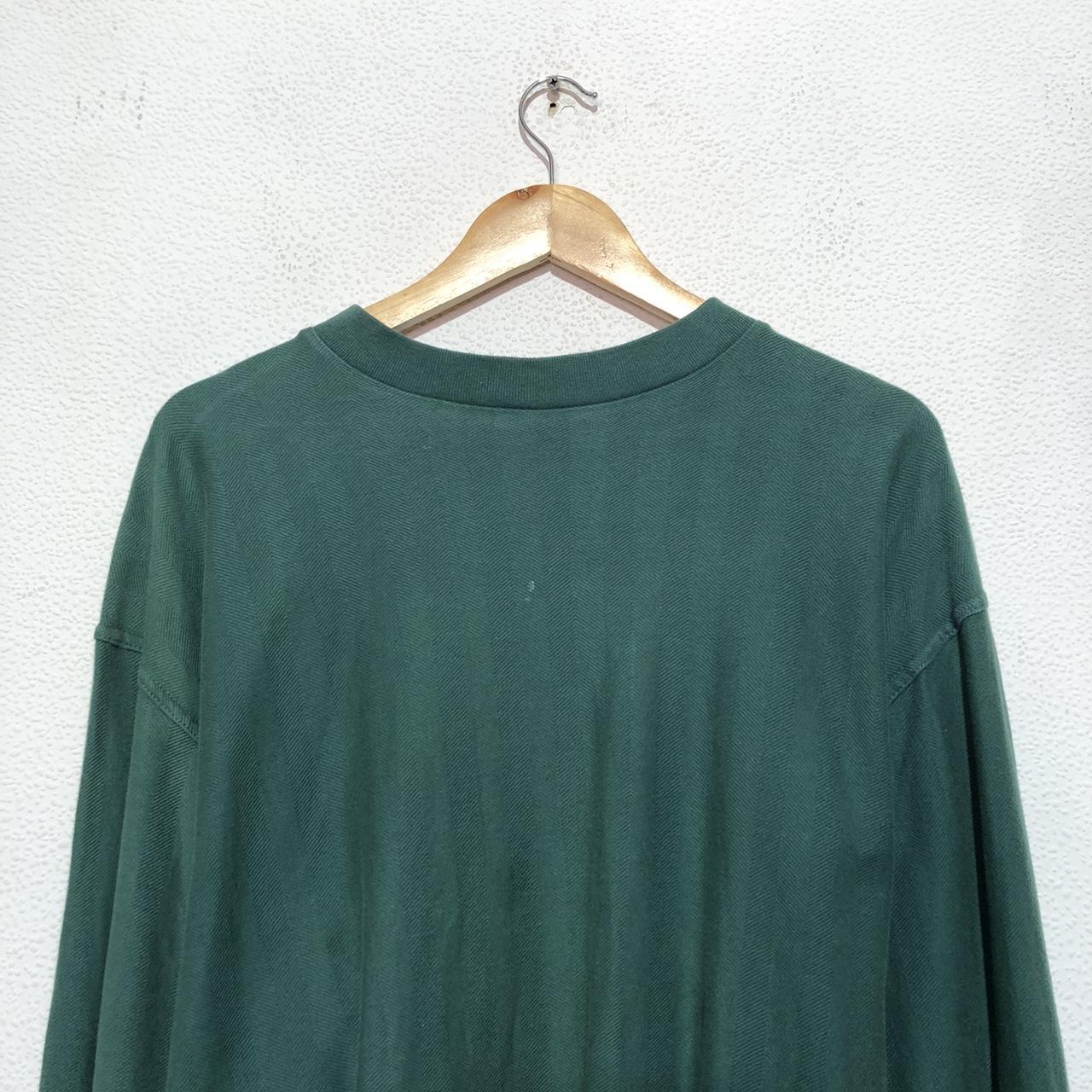 Vintage 90s Green Long Sleeve T Shirt Heavyweight - Large