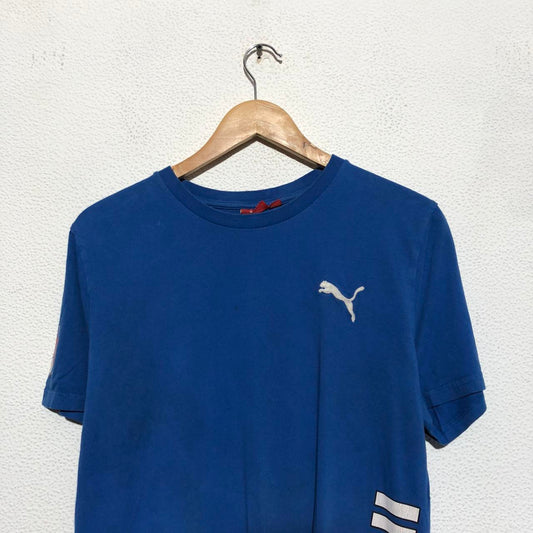 Vintage 00s Blue Italy Puma T Shirt - Large