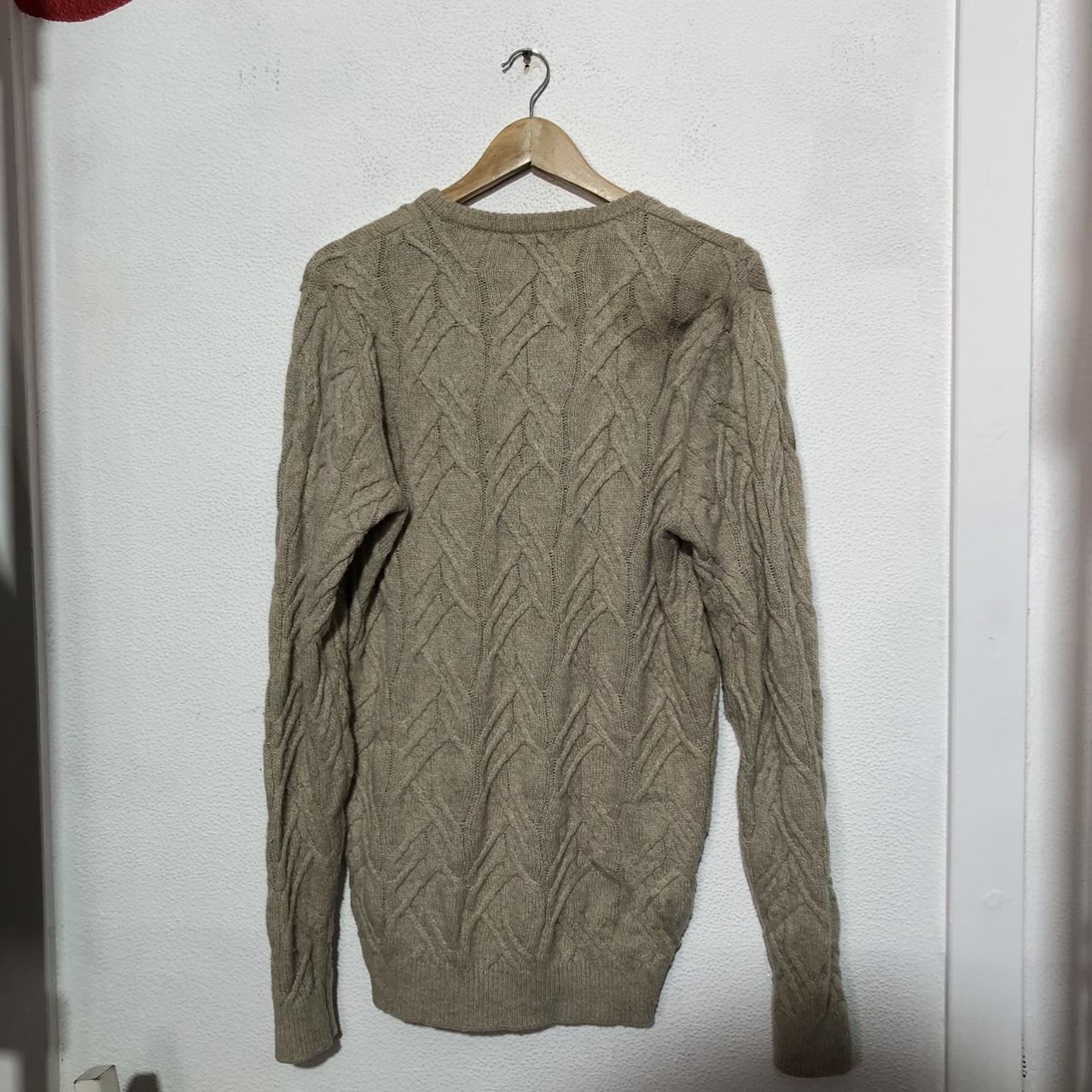 Beige M&S Cable Knit Knitted Jumper Merino & Alpaca Wool - XL