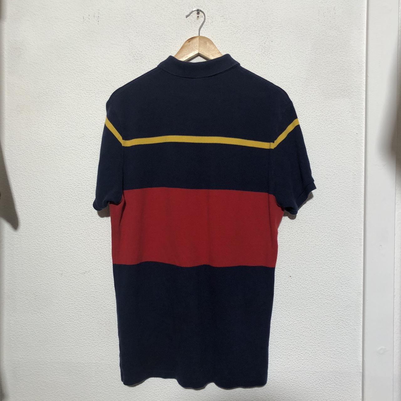 Vintage 90s Striped Navy & Red Polo Ralph Lauren Polo Shirt - Large