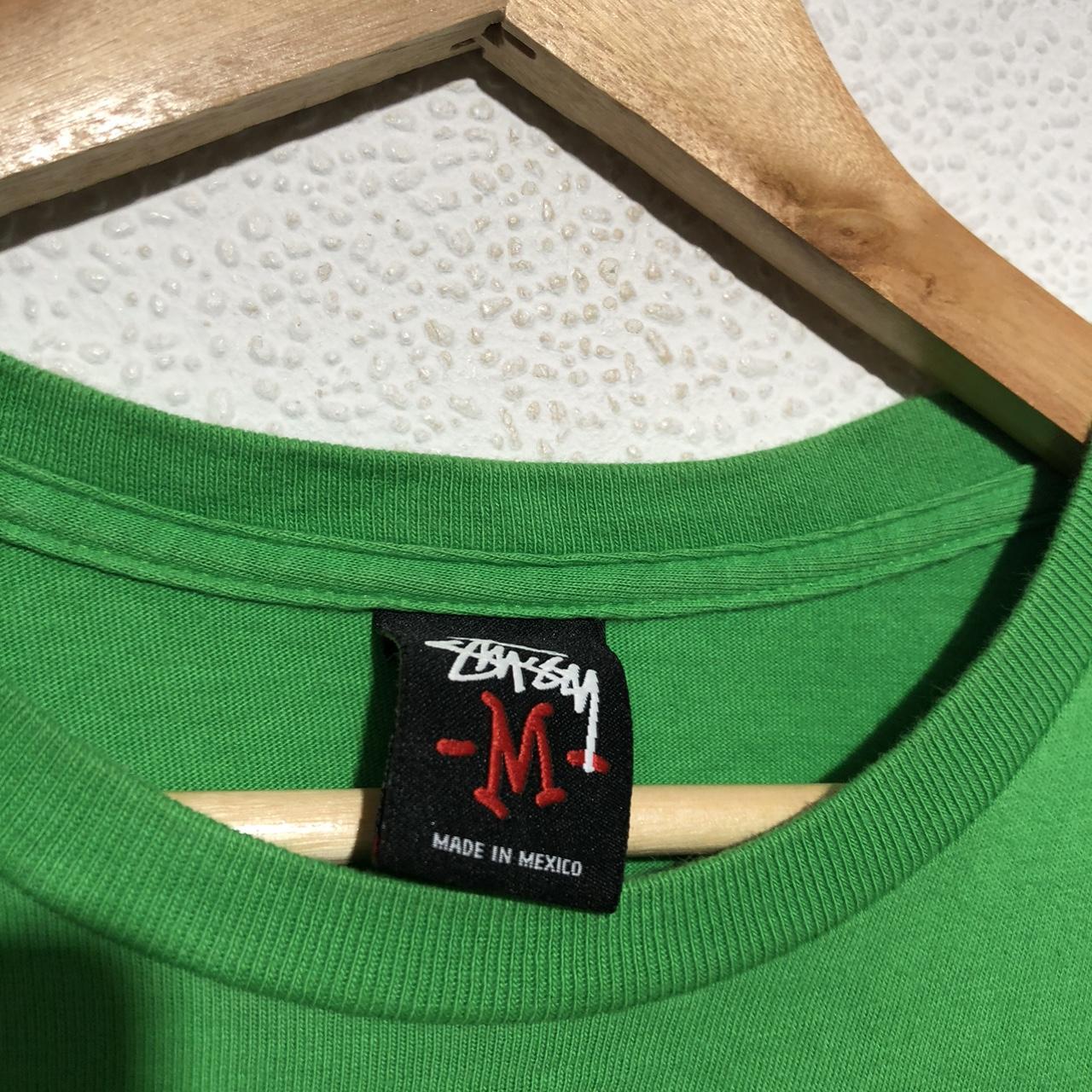 Vintage Green Stussy T Shirt World Tribe - Medium