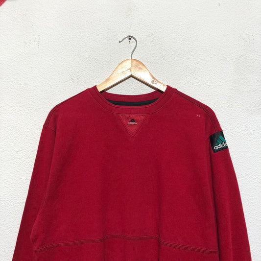 Vintage 90s Red Adidas Equipment Sweatshirt - Small