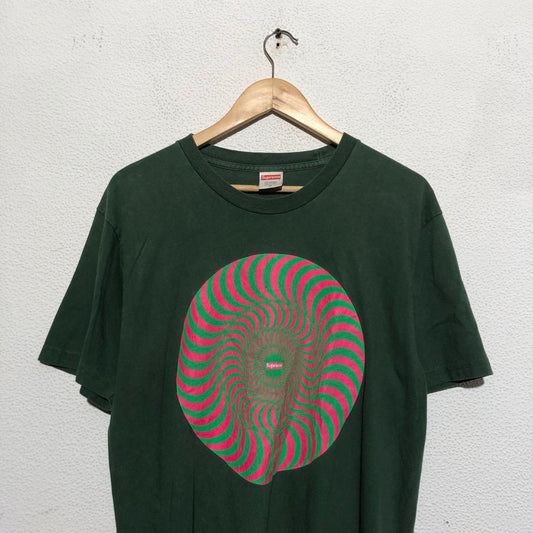 Dark Green Supreme Spitfire Graphic T Shirt - Medium