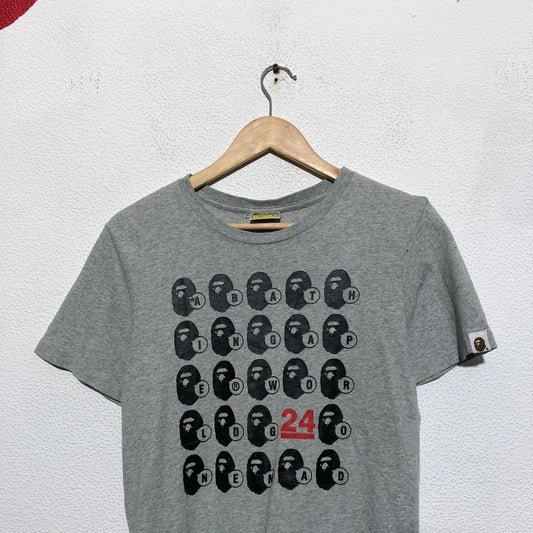 Grey A Bathing Ape BAPE T Shirt - Medium