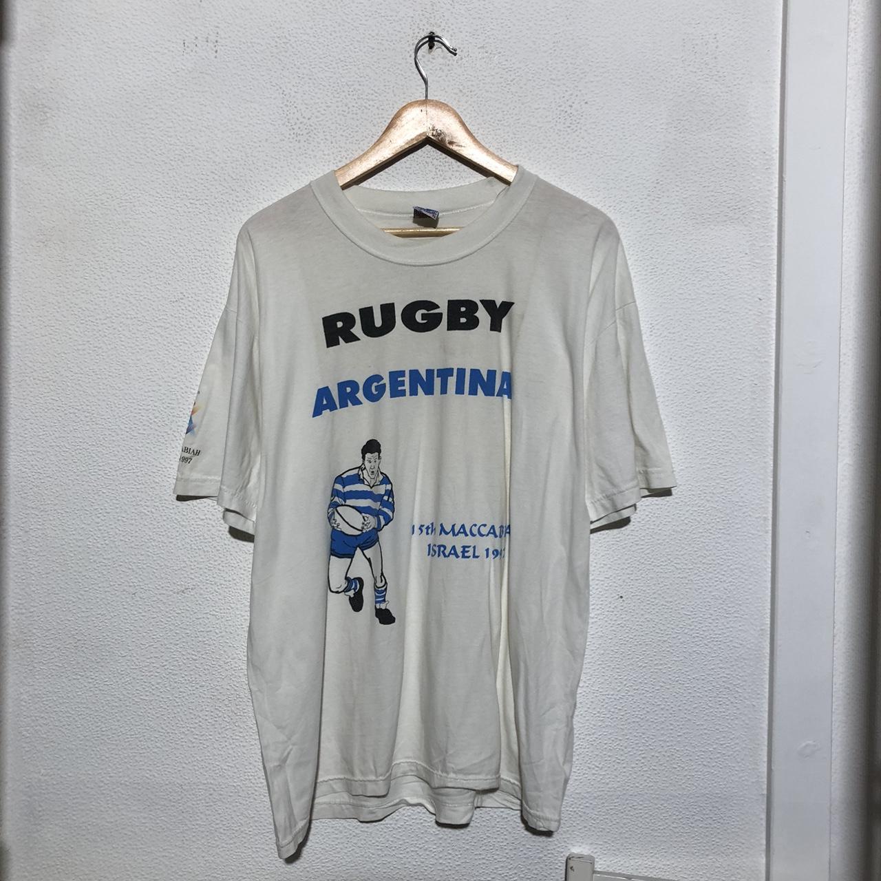 Vintage 1997 Argentina Rugby T Shirt 15th Maccabiah - XL