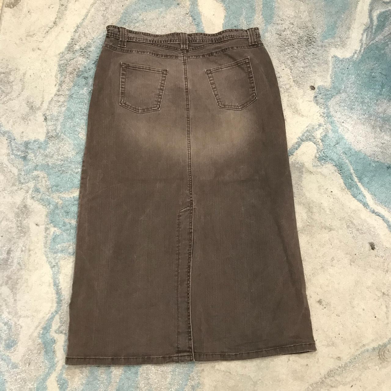 Vintage Faded Brown M&S Pencil Skirt - Size 18