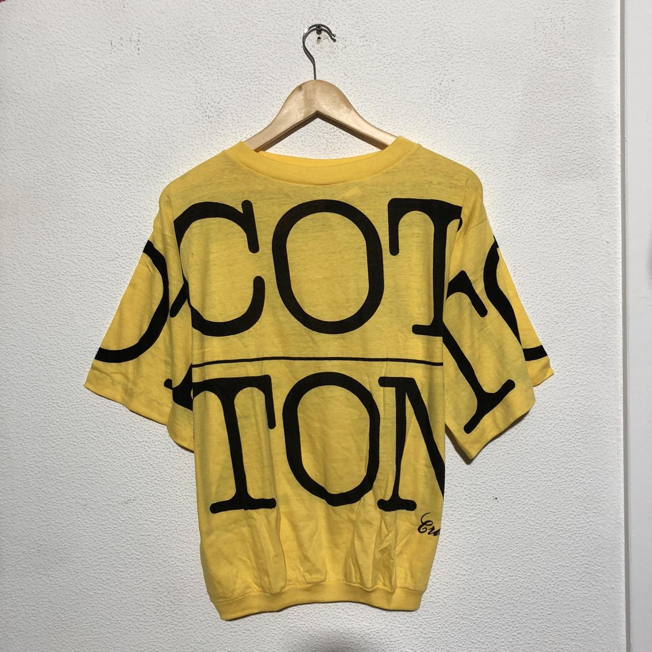 Vintage 80s Yellow Cotton Cruises T Shirt - Medium