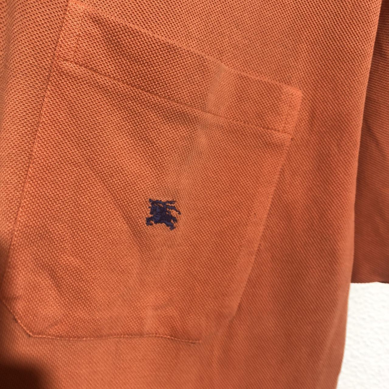 Vintage 90s Orange Burberry’s Polo Shirt - Large