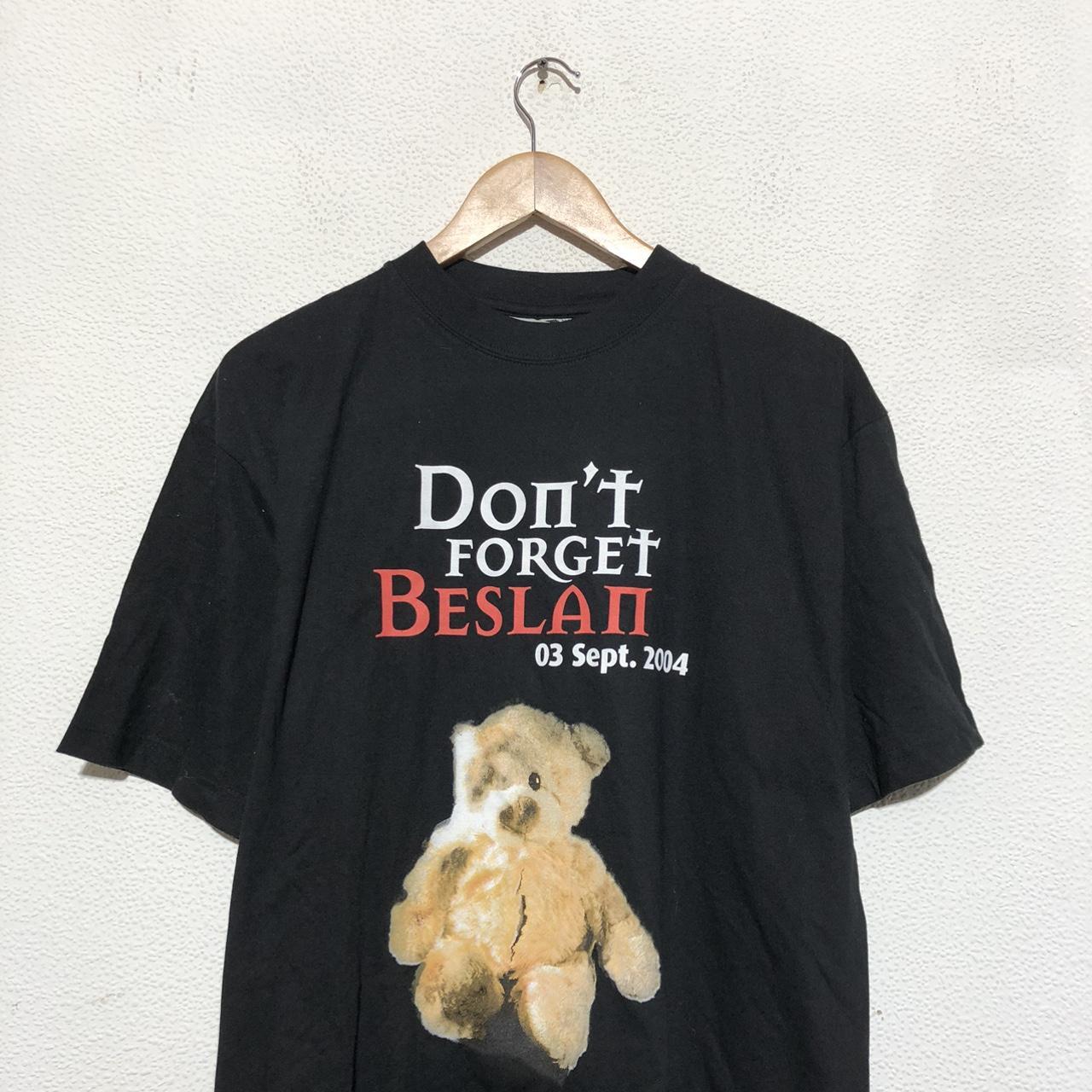 Vintage Black 2004 Don’t Forget Beslan T Shirt on a Slazenger Blank - XL