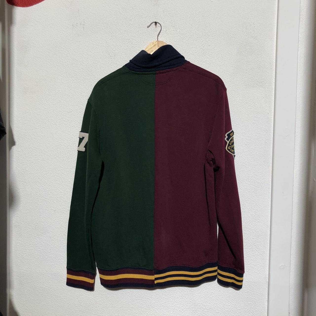 Vintage Maroon & Green Polo Ralph Lauren Varsity Cardigan P-Wing - Medium