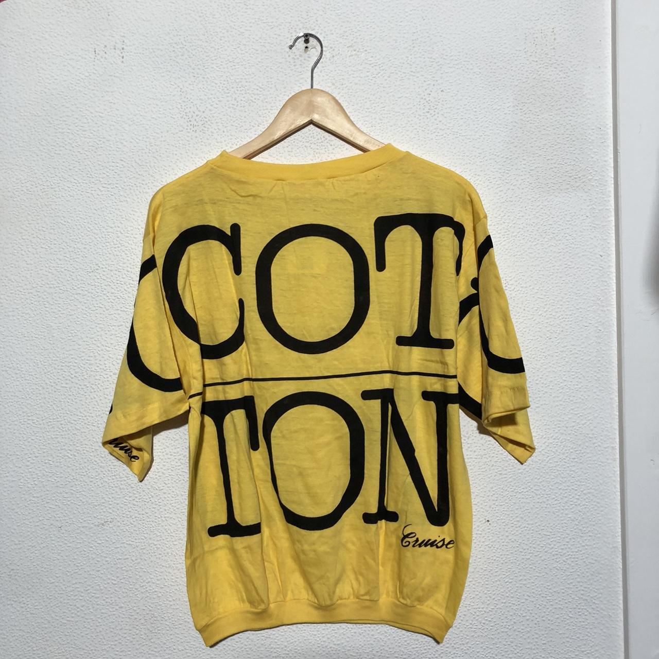 Vintage 80s Yellow Cotton Cruises T Shirt - Medium