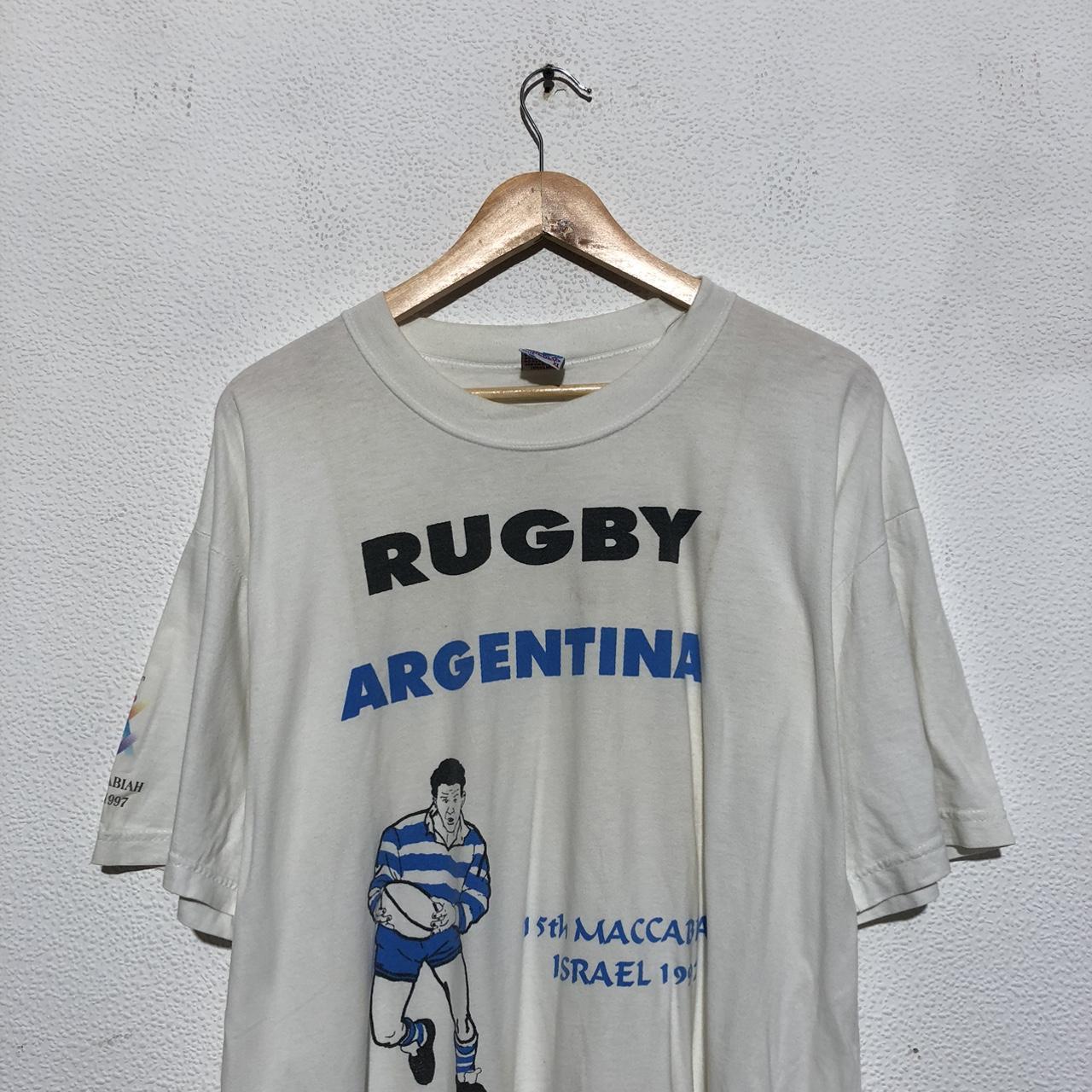 Vintage 1997 Argentina Rugby T Shirt 15th Maccabiah - XL