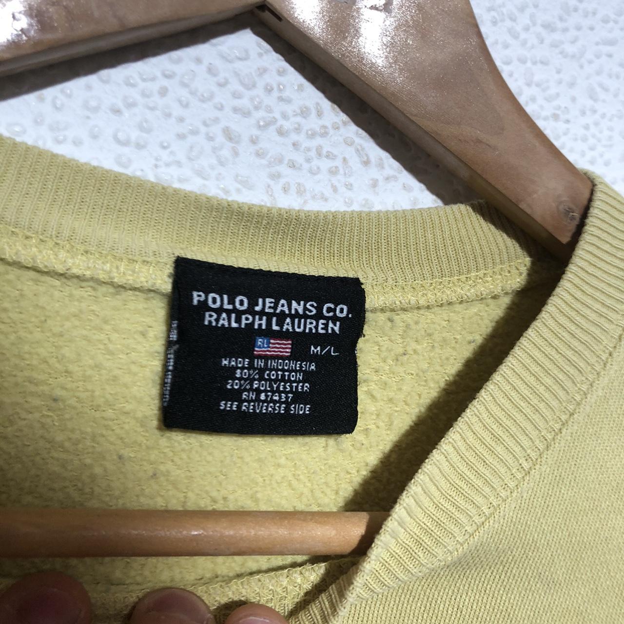 Vintage 00s Yellow Polo Ralph Lauren Sweatshirt Spellout - Women’s Medium