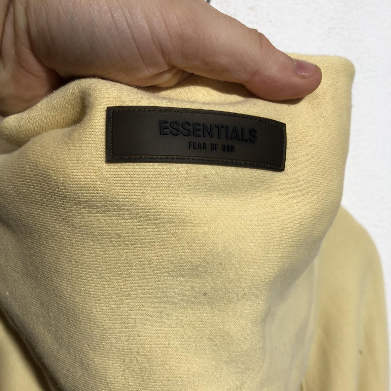 Yellow Essentials Fear of God Blank Hoodie - Large