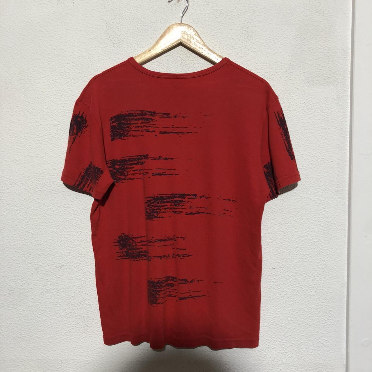 Vintage 90s Red Patterned Diesel T Shirt - Large